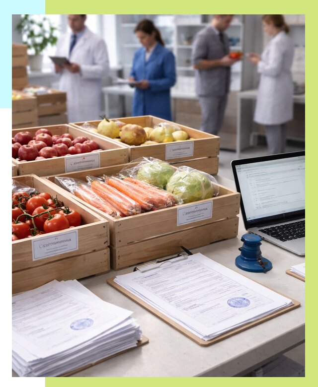 Сертификация овощей и фруктов в Ростове от 8724 р. | Алешин-Рсв