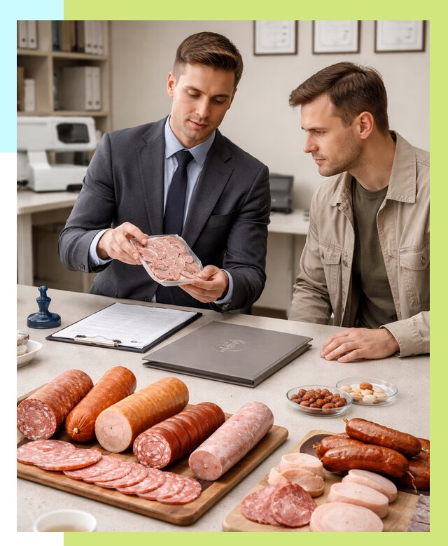 Сертификация колбасных изделий в Ростове от 7697 р. | Алешин-Рсв